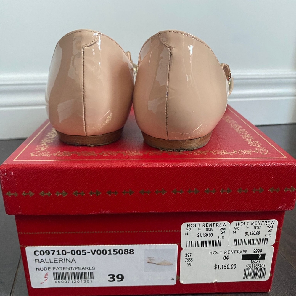 RENE CAOVILLA Embellished Pearl Pointed Flats Size 39 - Picture 4 of 4